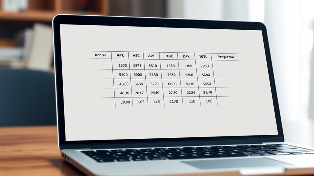 proper apa table formatting