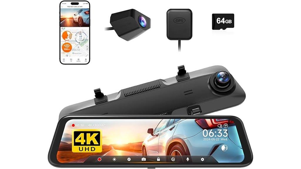 12 inch 4k mirror camera