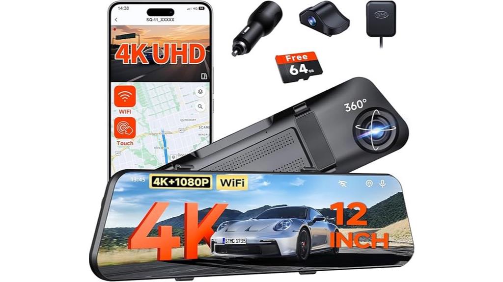 4k mirror dash cam