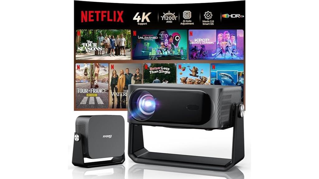 4k outdoor projector features
