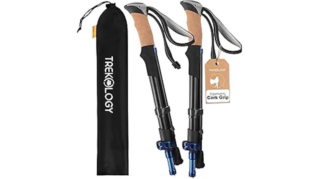 adjustable cork hiking poles