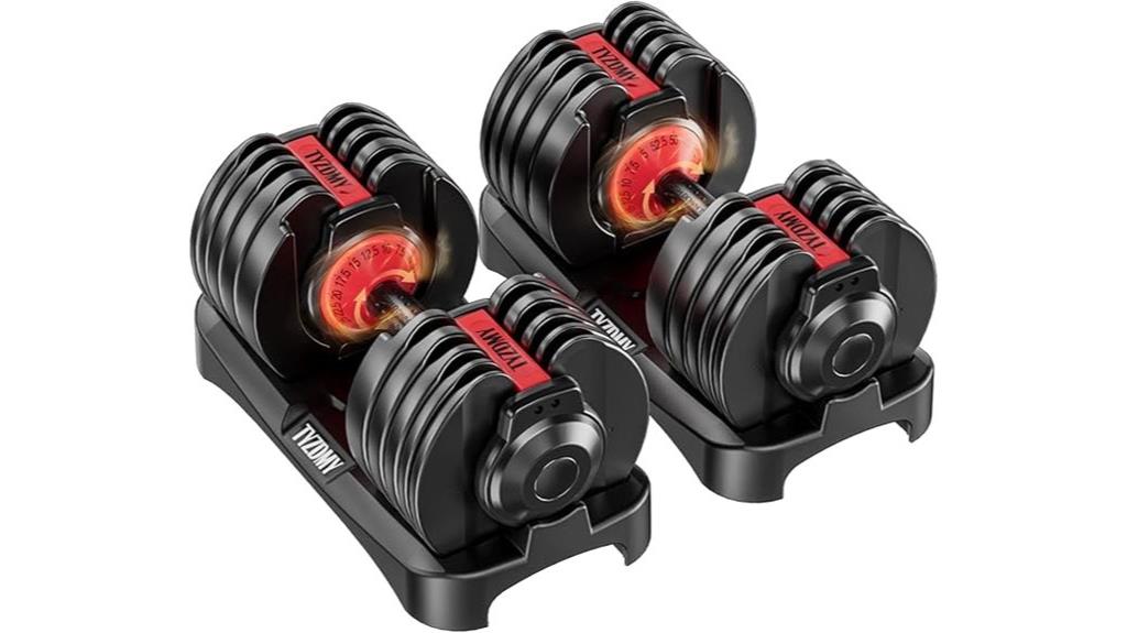 adjustable dumbbell set