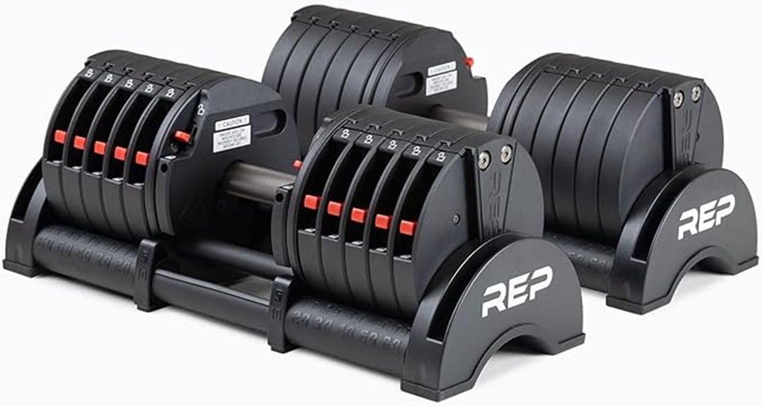 adjustable dumbbells multiple weights