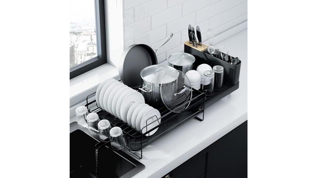 adjustable kitchen dish rack