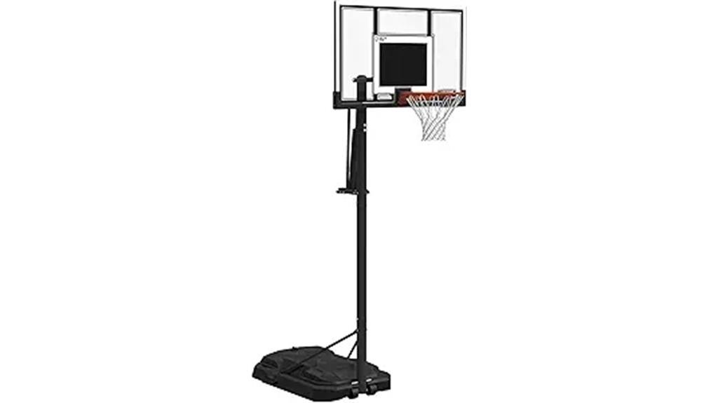 adjustable polycarbonate basketball hoop