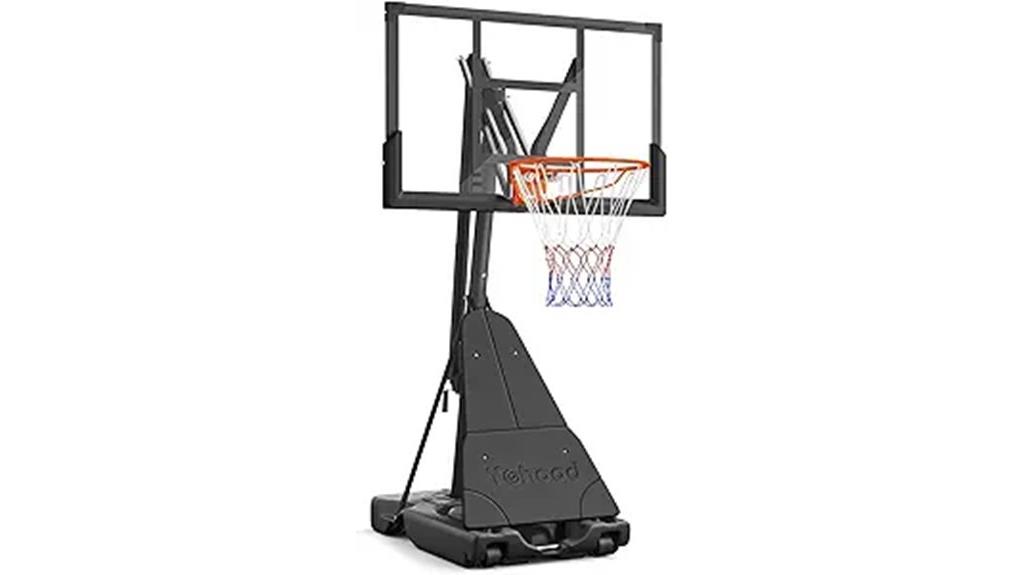 adjustable portable basketball system