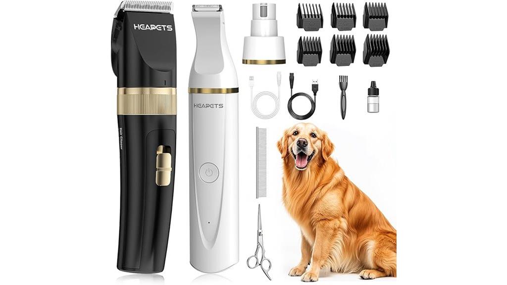 black and white grooming kit