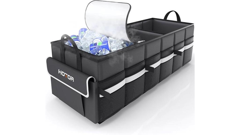 black trunk organizer with cooler