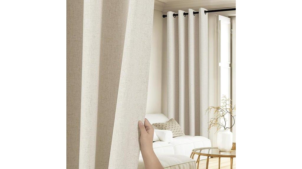 blackout linen living room curtains