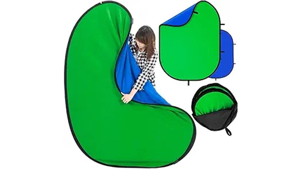 collapsible green screen setup