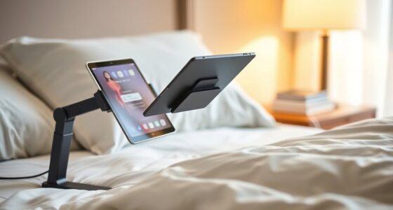 comfortable bed tablet stands