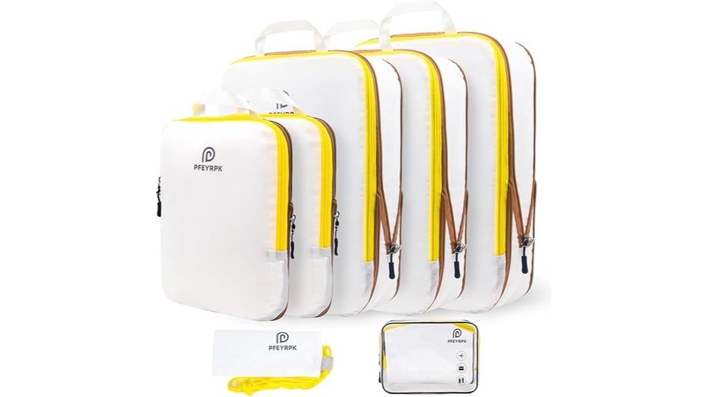 compact travel packing cubes