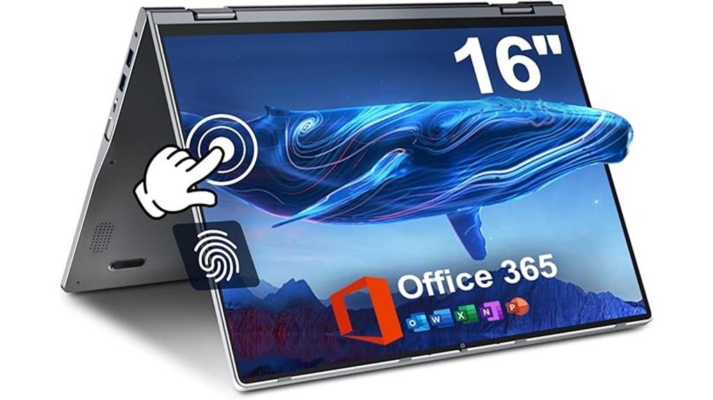 convertible 16 inch touchscreen laptop