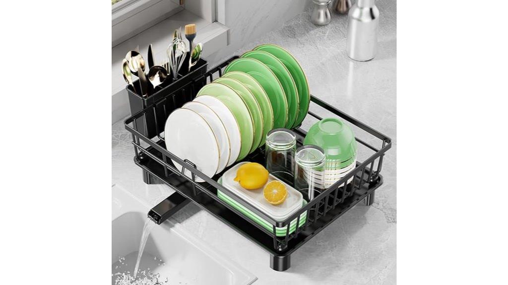 countertop drying rack with drainage
