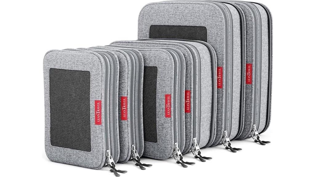 double zipper packing cubes