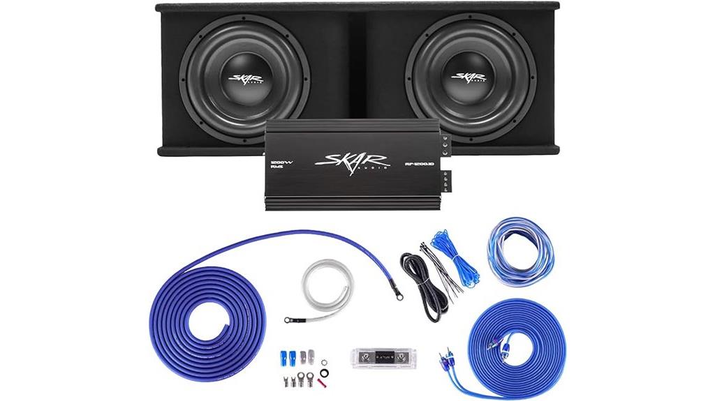 dual 12 inch subwoofer package