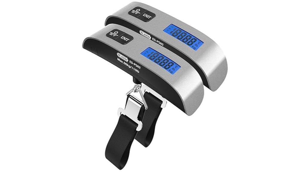 dual backlit luggage scales