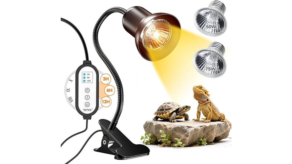 dual bulb reptile heat lamp