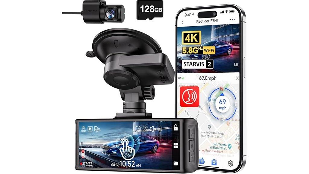 dual cameras 4k dash cam