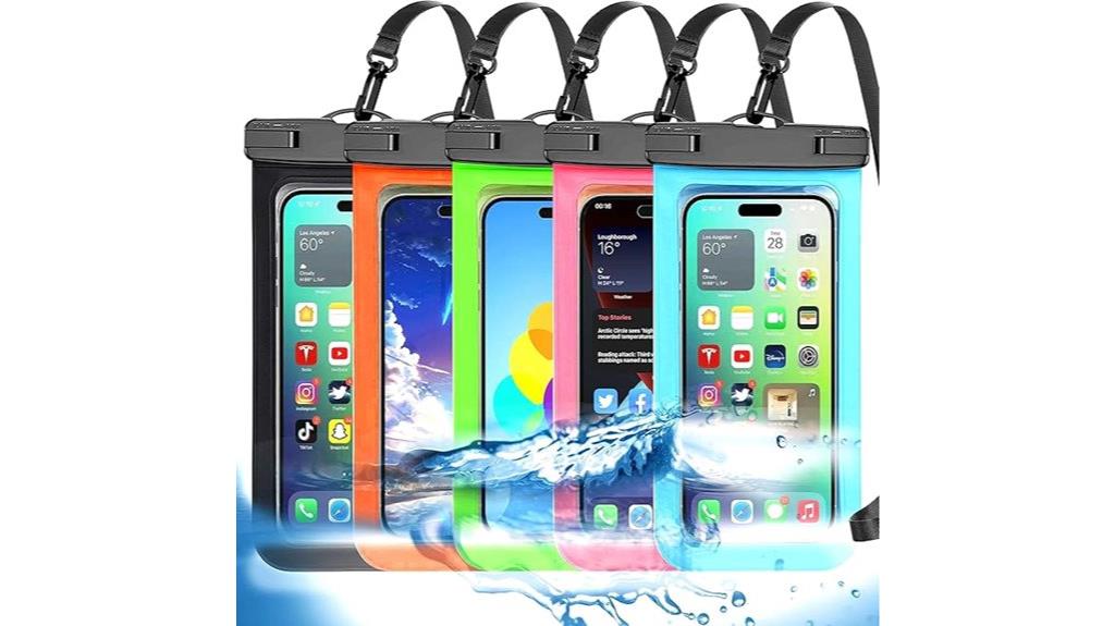 eight waterproof phone pouches