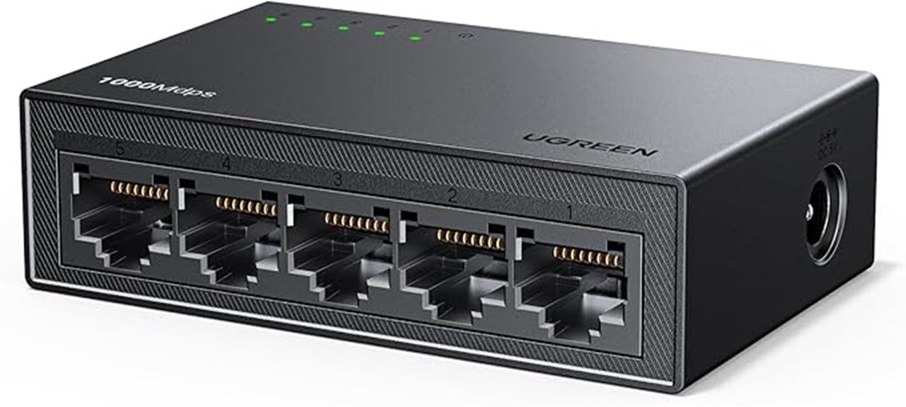 five port gigabit ethernet switch