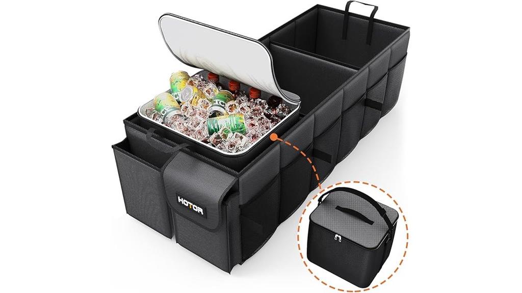 foldable cooler trunk organizer