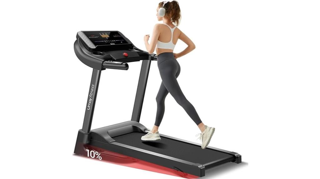 foldable incline treadmill with sensors