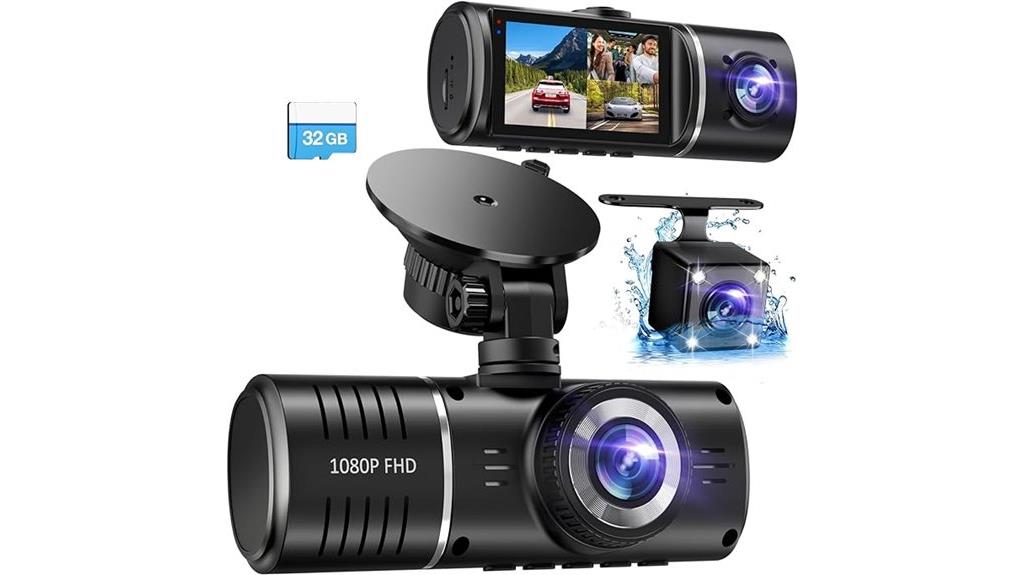 front and rear dash cams