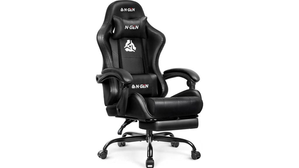 gaming chair with footrest