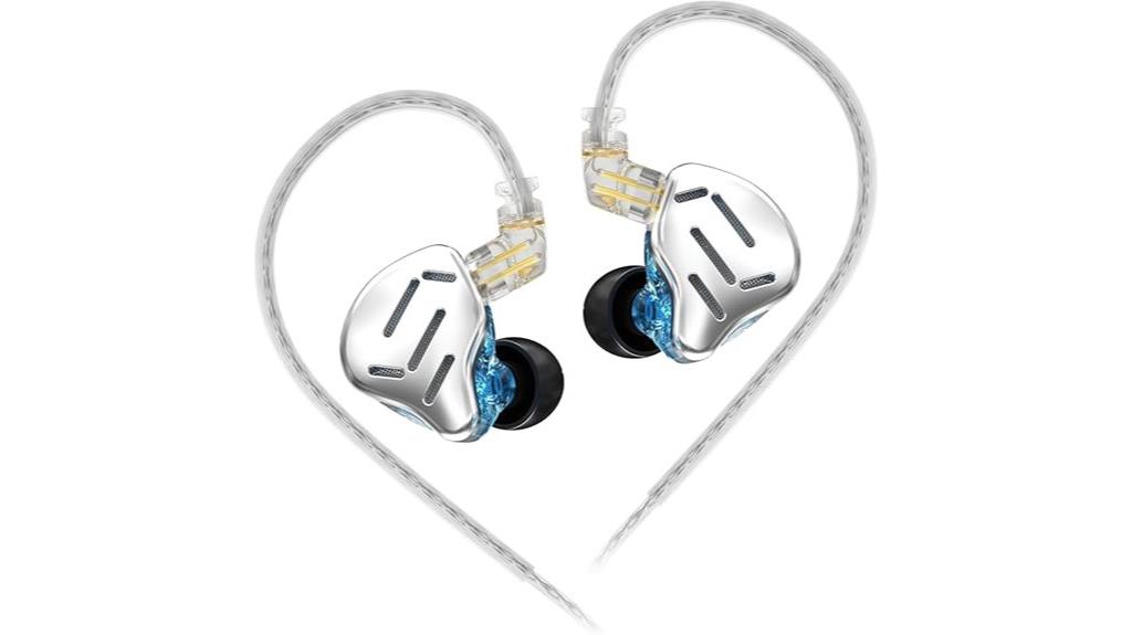 high fidelity silver earphones