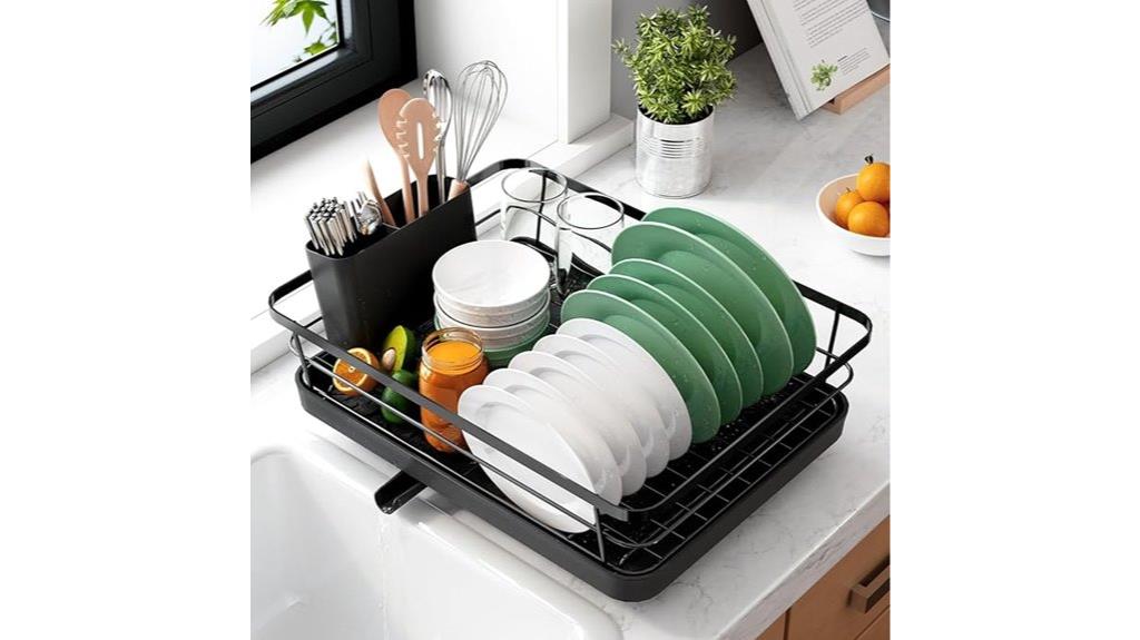 kitchen counter dish rack