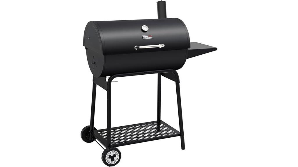 large barrel charcoal grill