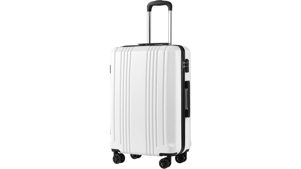lightweight spinner suitcase with tsa