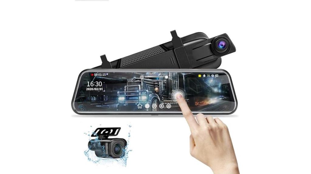 mirror dash cam night vision