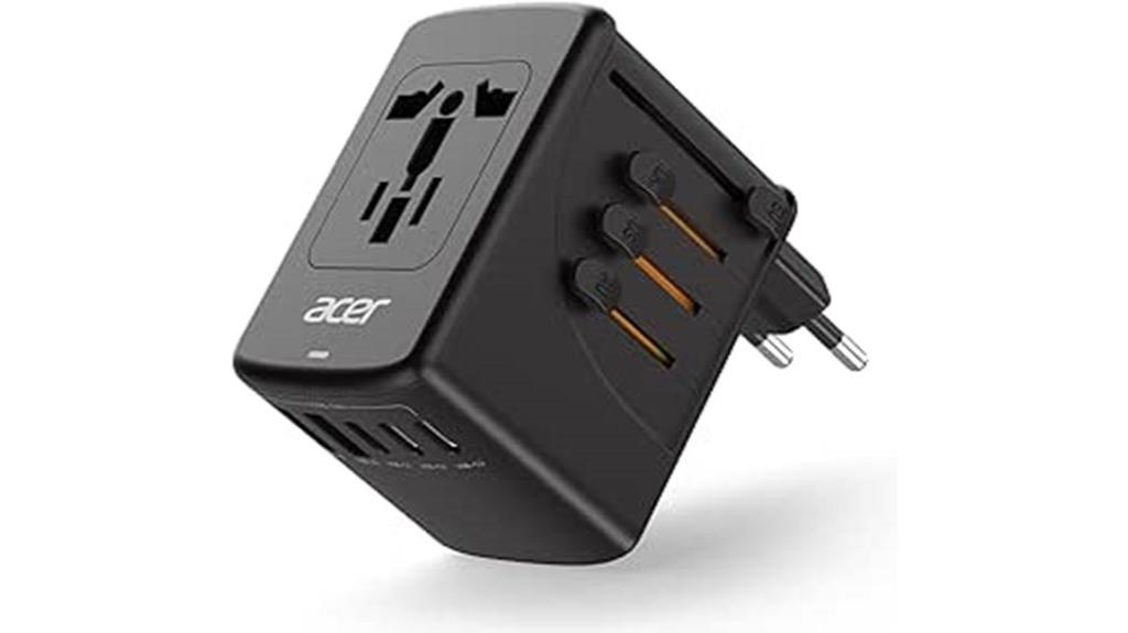 multi port travel power adapter