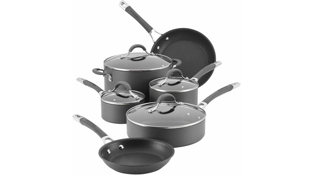 nonstick 10 piece cookware set