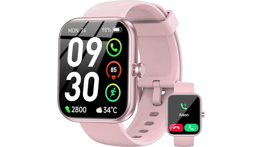 pink touchscreen fitness tracker