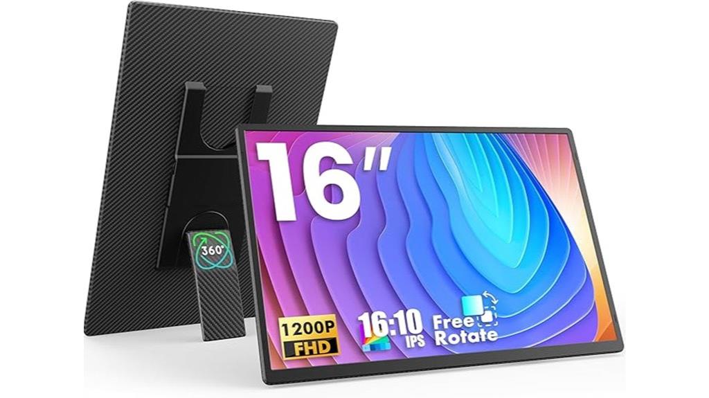 portable 16 inch fhd display