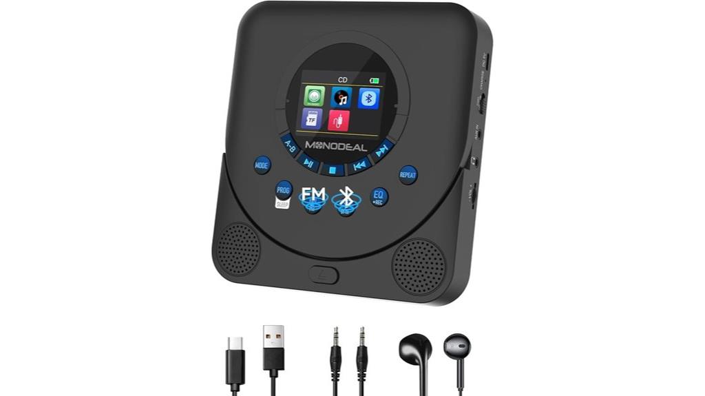 portable cd player with speakers