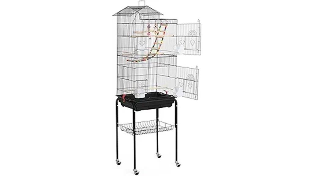 rolling parrot finch cage