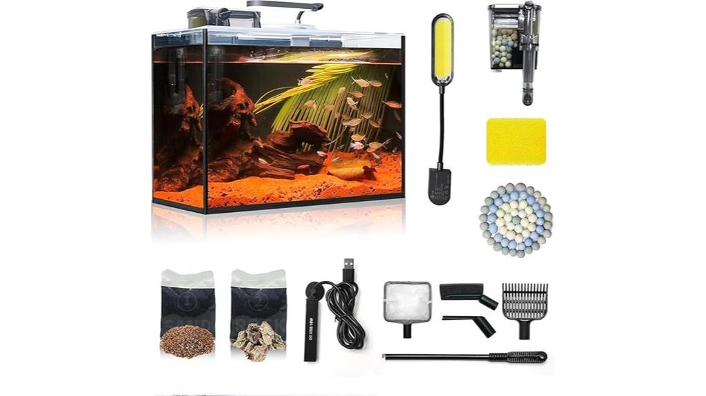 small aquarium with equipment