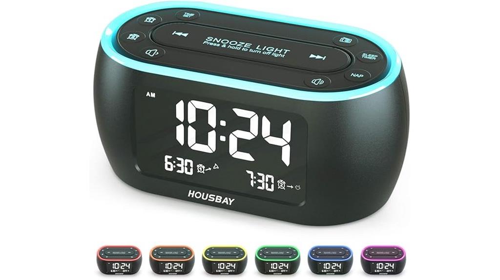 small glow alarm radio