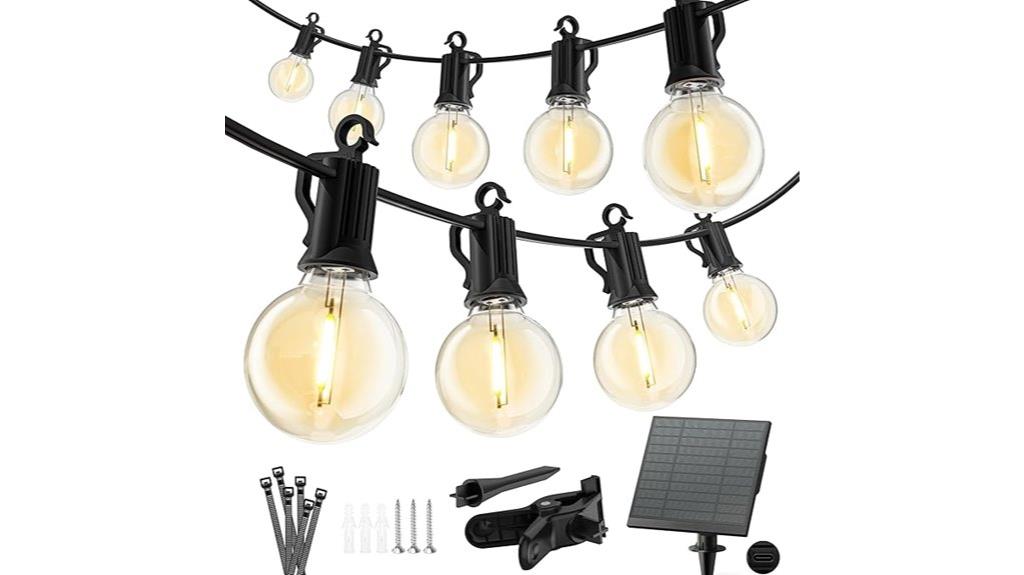 solar powered outdoor string lights