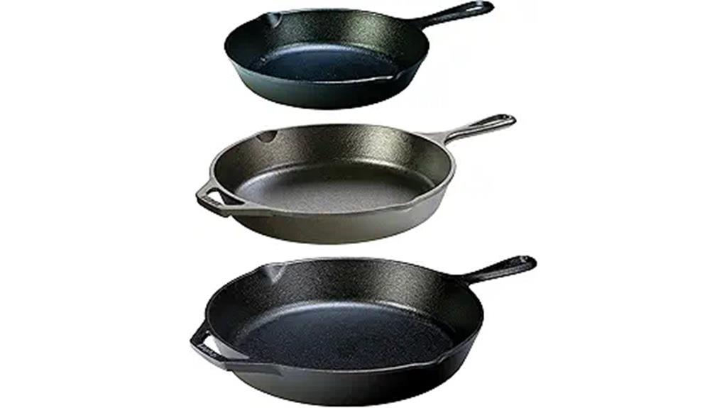 three piece skillet set
