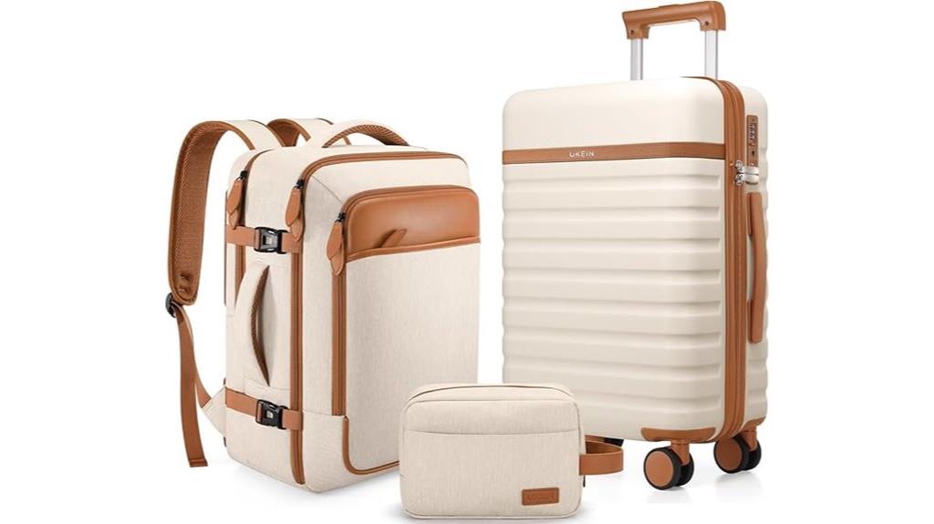 three piece spinner luggage set