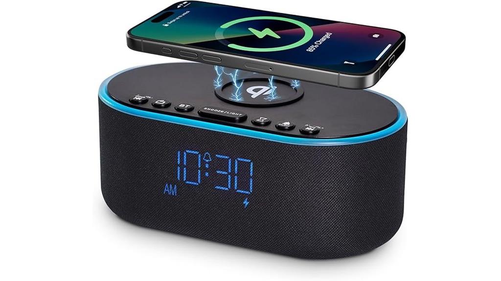 wireless charging bluetooth alarm