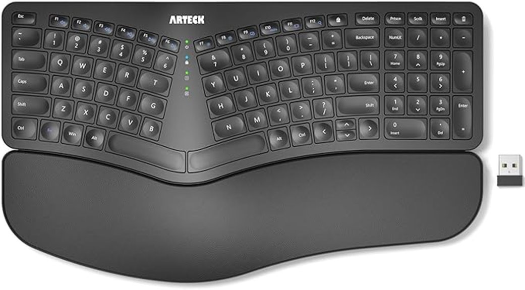 wireless ergonomic split keyboard