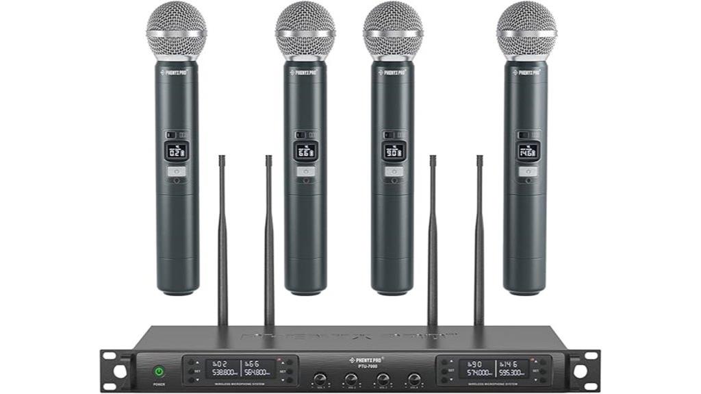 wireless microphone system four