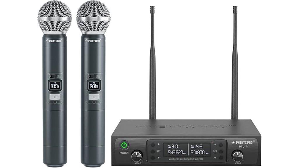 wireless microphone with two mics