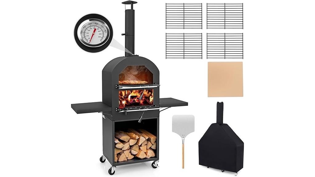 wood fired outdoor pizza oven